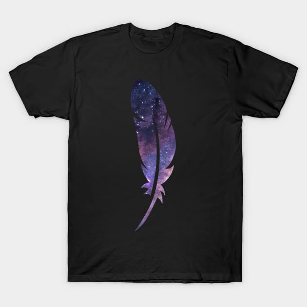 Galaxy Feather T-Shirt by peachesinthewild